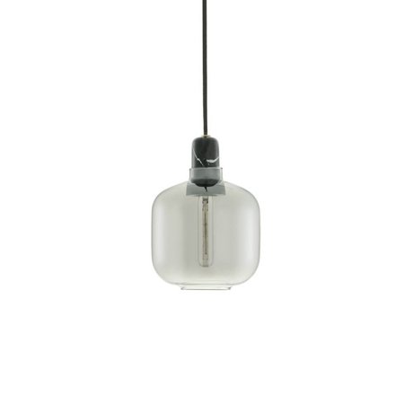 Normann Copenhagen Hanging Lamp Amp black glass marble Ø14x17cm