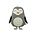 OYOY Penguin bianco 31x41cm cotone nero