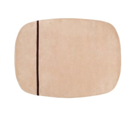 Normann Copenhagen Tapis Oona rose en laine 175x140cm