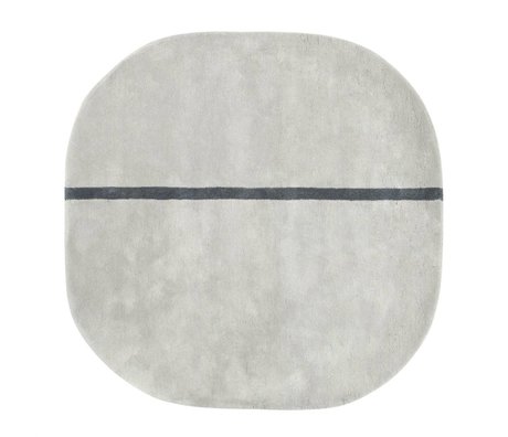 Normann Copenhagen Carpet Oona gray wool 140x140cm