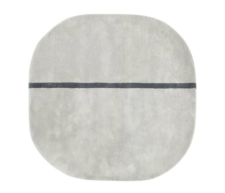 Normann Copenhagen Oona alfombra de lana gris 140x140cm