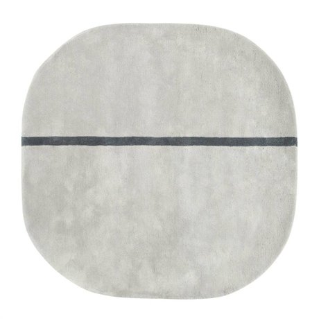 Normann Copenhagen Oona alfombra de lana gris 140x140cm