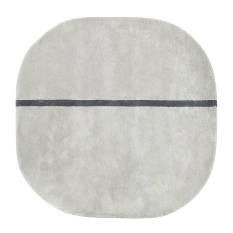 Normann Copenhagen Tæppe Oona grå uld 140x140cm