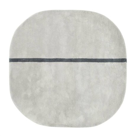 Normann Copenhagen Tappeto Oona grigio di lana 140x140cm