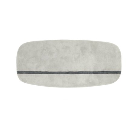 Normann Copenhagen Oona alfombra de lana gris 90x200cm