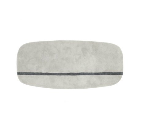 Normann Copenhagen Wollteppich Oona grau 90x200cm
