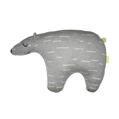 OYOY Felpa polar Knut gris 52x14x34cm algodón blanco