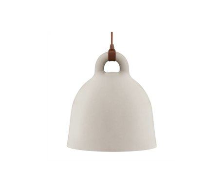Normann Copenhagen Lámpara colgante de Bell de arena de aluminio marrón XS Ø22x23cm