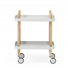 Normann Copenhagen bloquear la luz lateral de acero gris de madera 35x64x50cm