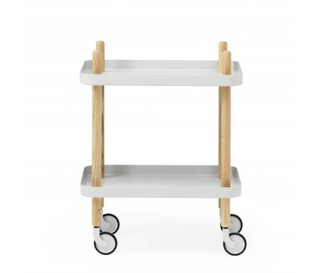 Normann Copenhagen Sideblokken lysegrå stål 35x64x50cm tømmer