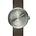 LEFF amsterdam Armbanduhr Tube Watch D42 aus gebürstem, rostfreiem Stahl mit braunem Lederarmband wasserdicht Ø42x10,6mm