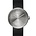 LEFF amsterdam PM Tube montre D42 en acier inoxydable brossé avec bracelet en cuir noir Ø42x10,6mm imperméable à l'eau