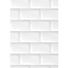 Kek Amsterdam 089 azulejos papel pintado, blanco, 8.3mx 47,5 cm
