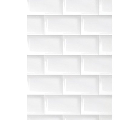 Kek Amsterdam 089 azulejos papel pintado, blanco, 8.3mx 47,5 cm