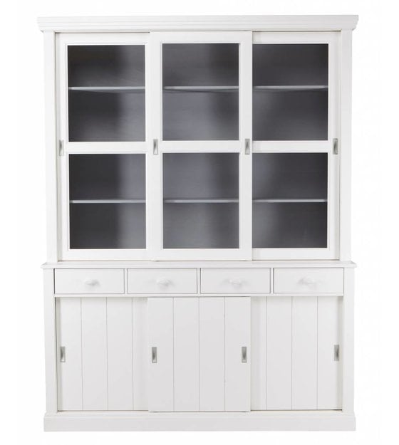 LAGOS Buffet cabinet made of pine, white, 215x166x48 cm ...