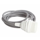 Housedoctor Electric cable with E27 socket, white / black, 300cm