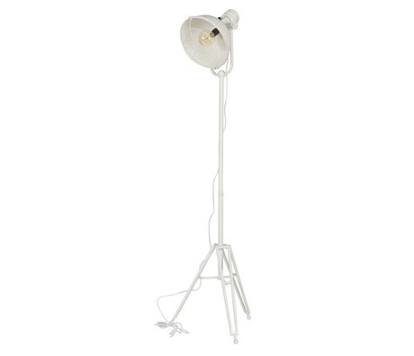 BePureHome Lampada da terra faro metallo bianco 167x54x45cm