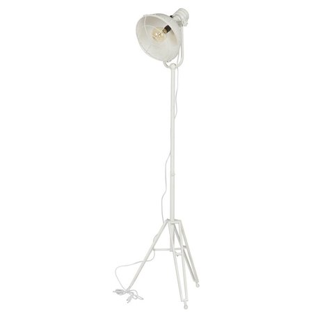 BePureHome Lampada da terra faro metallo bianco 167x54x45cm