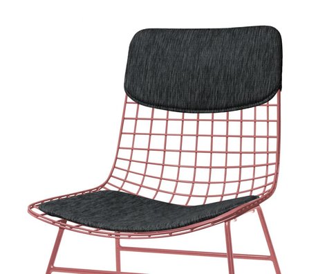 HK-living Juego de cojines para silla Comfort Kit negra