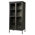 Puristische schwarz Metallschrank Schrank 59x41x124cm - lefliving.de