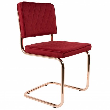 Zuiver Chaise diamant rouge polyester 48x48x85cm