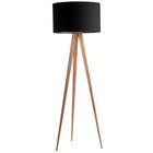 Zuiver Floor lamp tripod natural wood black 151x50cm