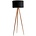 Zuiver Bodenlampe Tripod, Naturholz, schwarz, 151 x 50 cm