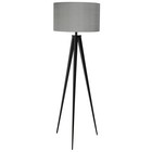 Zuiver Tripod floor lamp black metal gray fabric 157x50cm