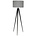 Zuiver Lampe sur pied trépied en métal noir 157x50cm tissu gris