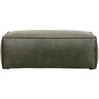 BePureHome Poufs Rodeo armée verte 43x120x60cm en cuir