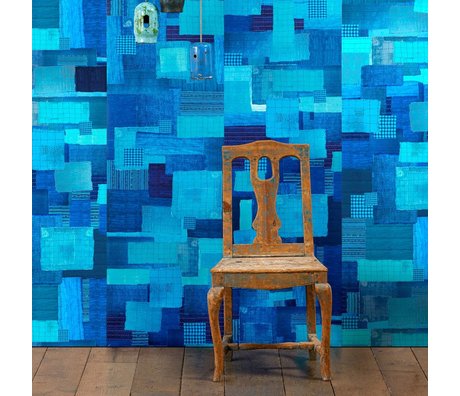 NLXL-Paola Navone fond d'écran Shibori 900x49cm bleu