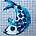 NLXL-Paola Navone Fond d'écran Fish & Dots 900x49cm bleu