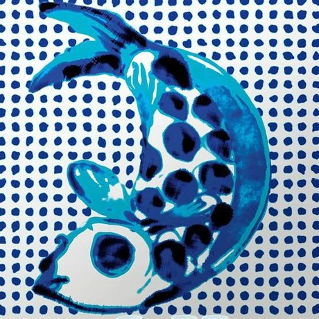 NLXL-Paola Navone Fond d'écran Fish & Dots 900x49cm bleu