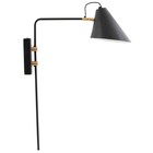 Housedoctor Wall lamp black iron club Ø18-20x54x22cm