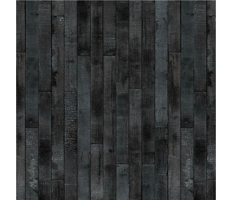 NLXL-Piet Hein Eek Wallpaper Maarten Baas Burntwood papier 900x48,7cm noir