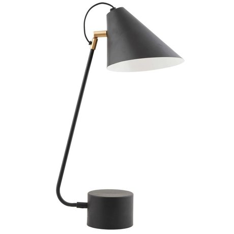 Housedoctor Table lamp black iron club Ø18-20x54cm