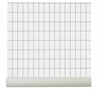 Ferm Living Wallpaper `Grid`, black / white, 10.05mx0.53m