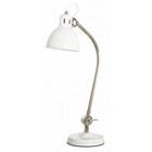 Housedoctor Table lamp 'Retro' metal, white / silver, h55cm