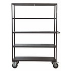 Housedoctor Aufbewahrungsmöbel auf Räder aus Metall/Holz, schwarz, 130x40x175 cm