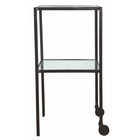 Housedoctor Trolley lavet af metal / glas, sort, 40x40x80cm