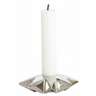 Housedoctor Kerzenständer 'Star' aus Aluminium, silber, Ø9.5xh2.5 cm