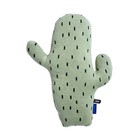OYOY cojín de cactus verde 45x28,50x9cm de algodón negro