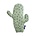 OYOY Cactus coussin vert coton 45x28,50x9cm noir