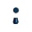 OYOY Parentheses Saki set of two blue wooden Ø2,3x2,5cm