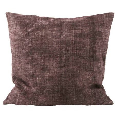 Housedoctor Pillowcase Washed burgundy 50x50cm cream linen