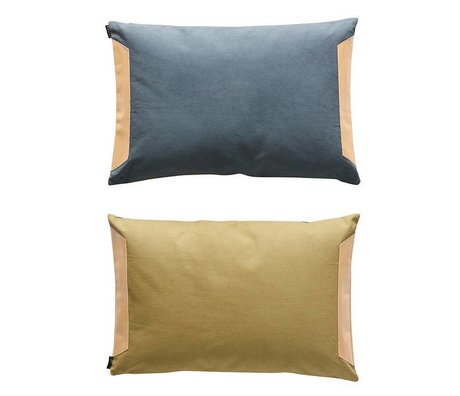 OYOY Pillow-sidet 40x60cm bomuld blå oliven