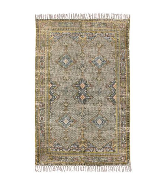 Hk Living Teppich Grun Multicolor Baumwolle 180x280cm Lefliving De