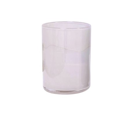 HK-living Hand geblasenem Glas Vase rosa 12x12x17cm