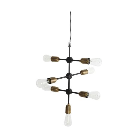 Housedoctor lampe suspendue moléculaire or noir 58x48cm métallique