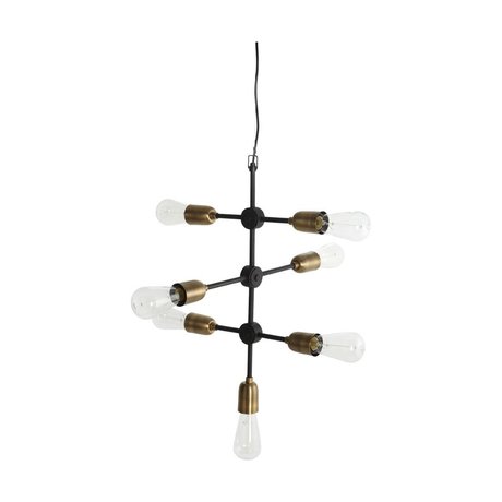 Housedoctor lampe suspendue moléculaire or noir 58x48cm métallique